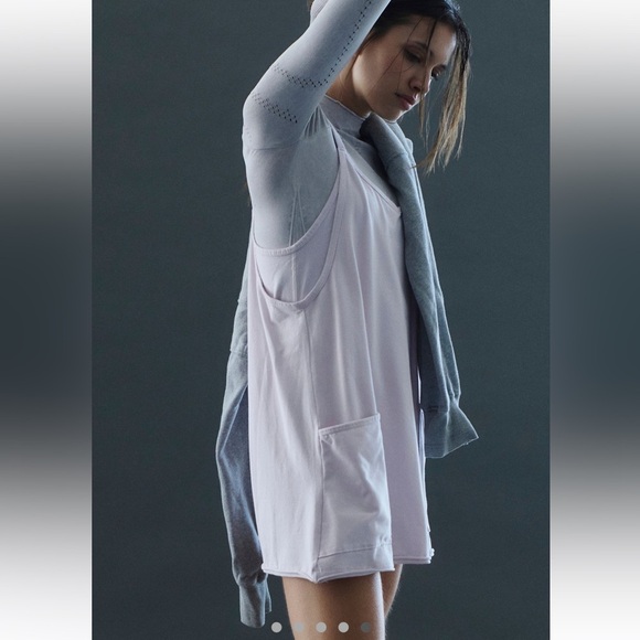 Free People Movement Hot Shot LOGO Mini Dress in Rose Quartz Pink Size SM NWOT - Picture 6 of 10